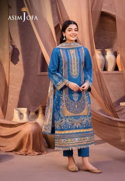 Asim Jofa Prints Essentials Blue Cambric – view 1 – Poshaq