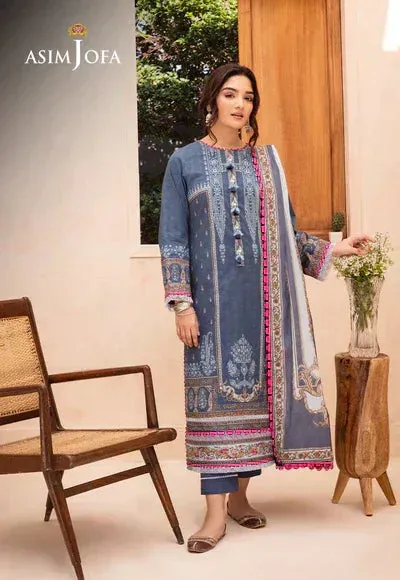 Asim Jofa Prints Essentials Blue Cambric – view 1 – Poshaq