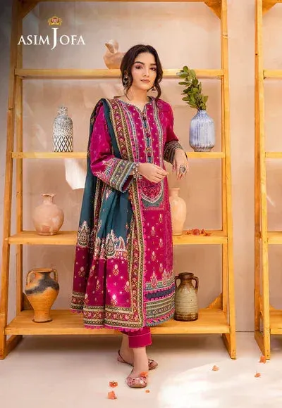 Asim Jofa Prints Essentials Pink Cambric – view 1 – Poshaq