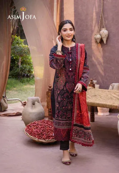 Asim Jofa Prints Essentials Black Cambric – view 1 – Poshaq