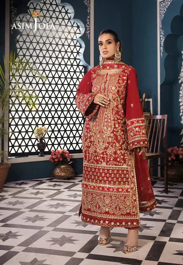 Asim Jofa Fasana e Ishq Eid Luxury Lawn Pink Chiffon – view 5 – Poshaq