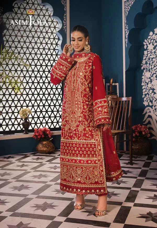 Asim Jofa Fasana e Ishq Eid Luxury Lawn Pink Chiffon – view 6 – Poshaq