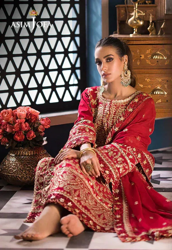 Asim Jofa Fasana e Ishq Eid Luxury Lawn Pink Chiffon – view 8 – Poshaq