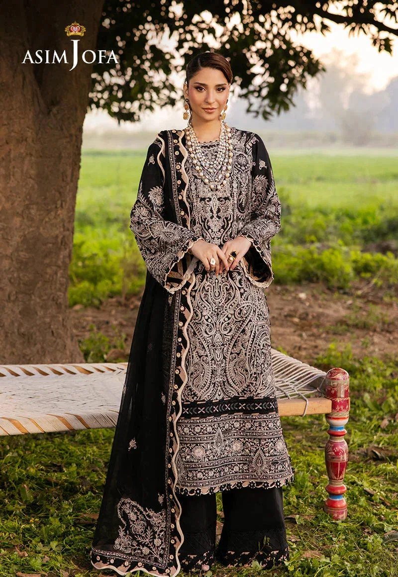 Asim Jofa Luxury Lawn 25 Black Lawn – view 1 – Poshaq