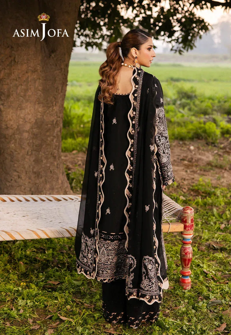 Asim Jofa Luxury Lawn 25 Black Lawn – view 2 – Poshaq