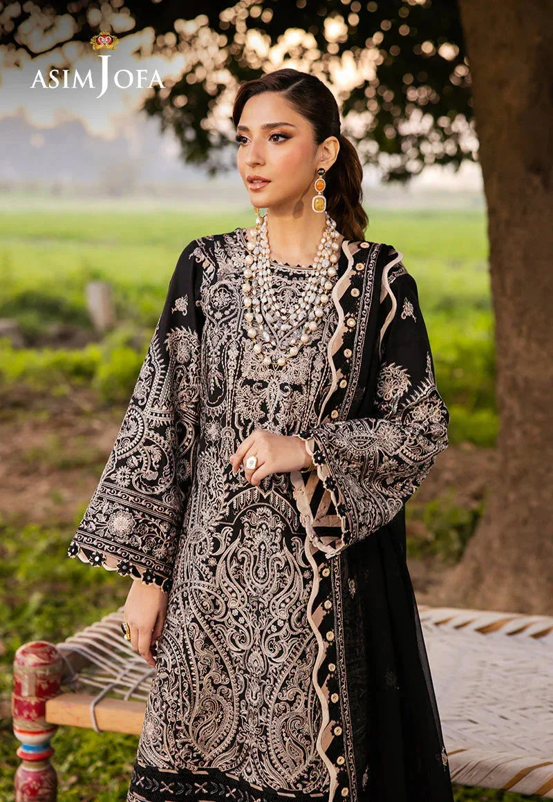 Asim Jofa Luxury Lawn 25 Black Lawn – view 3 – Poshaq