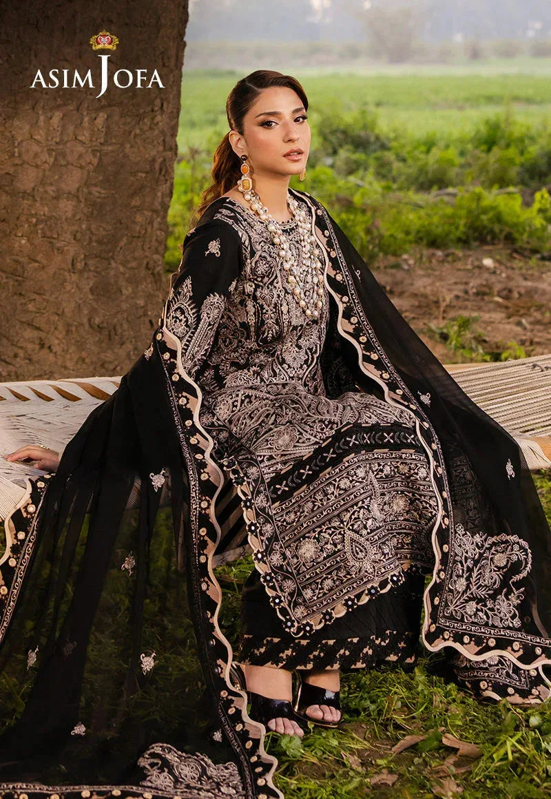 Asim Jofa Luxury Lawn 25 Black Lawn – view 4 – Poshaq