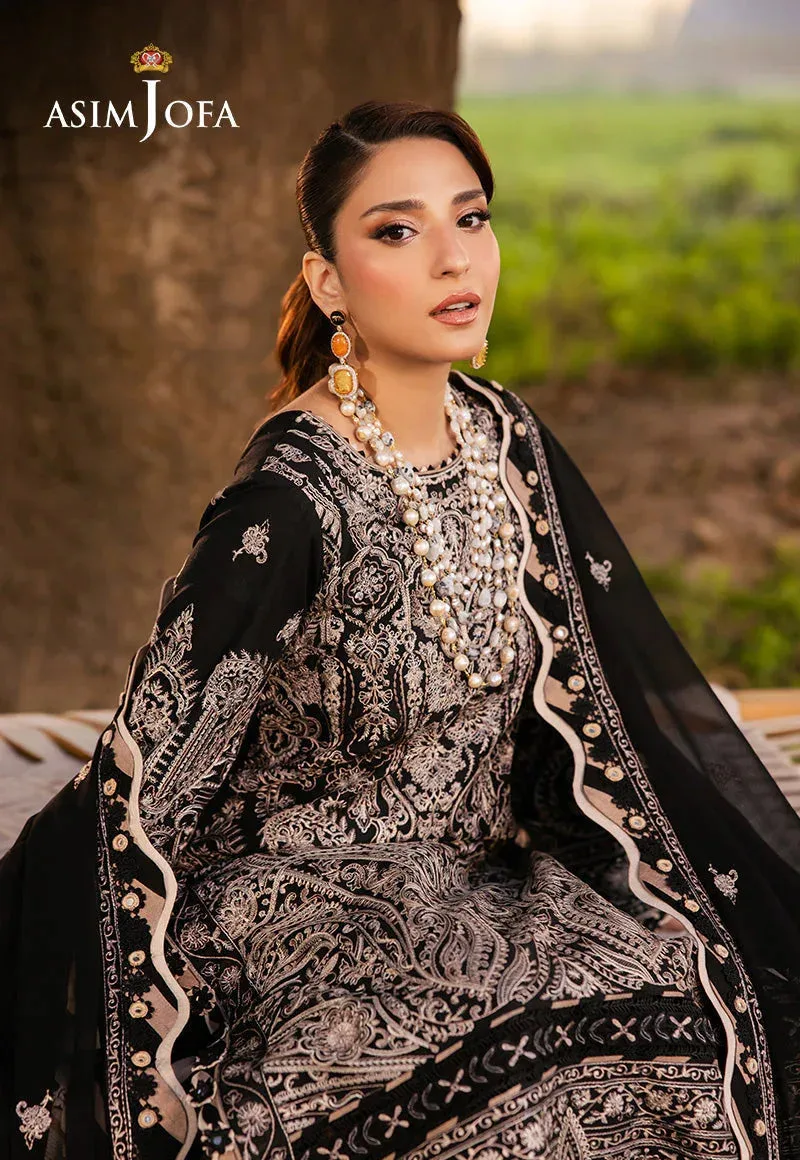 Asim Jofa Luxury Lawn 25 Black Lawn – view 5 – Poshaq