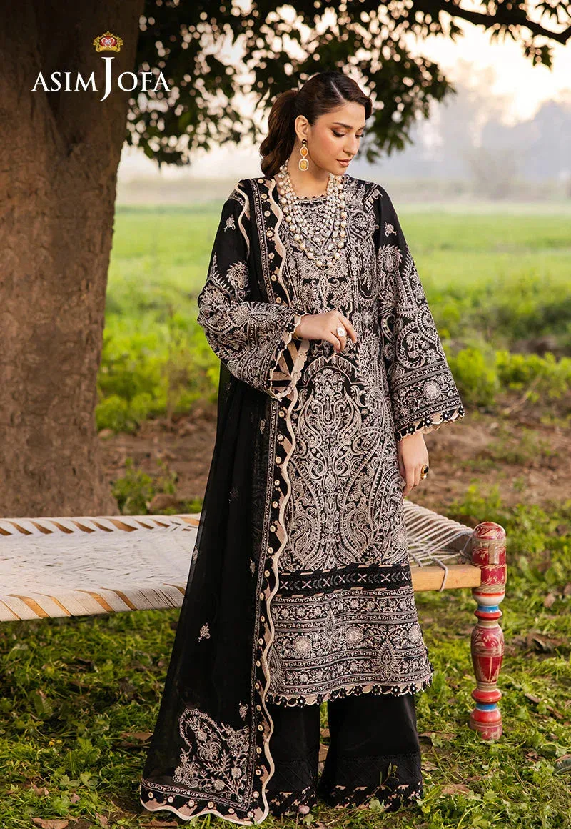 Asim Jofa Luxury Lawn 25 Black Lawn – view 6 – Poshaq