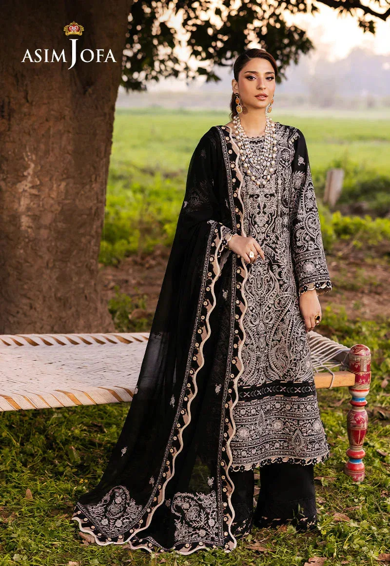 Asim Jofa Luxury Lawn 25 Black Lawn – view 7 – Poshaq