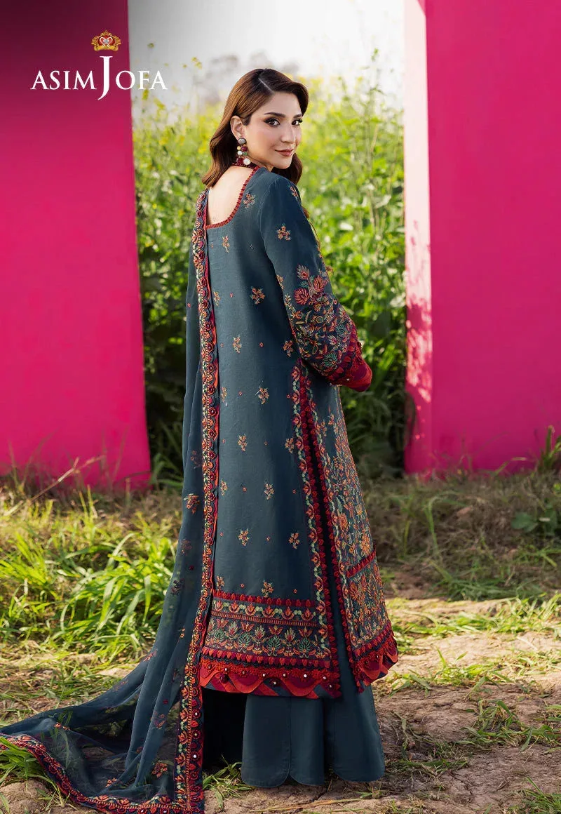 Asim Jofa Luxury Lawn 25 Maroon Lawn – view 2 – Poshaq