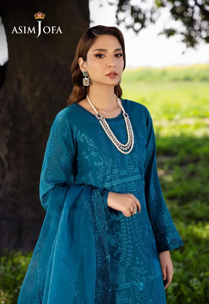 Asim Jofa Luxury Lawn 25 Blue Lawn – view 3 – Poshaq