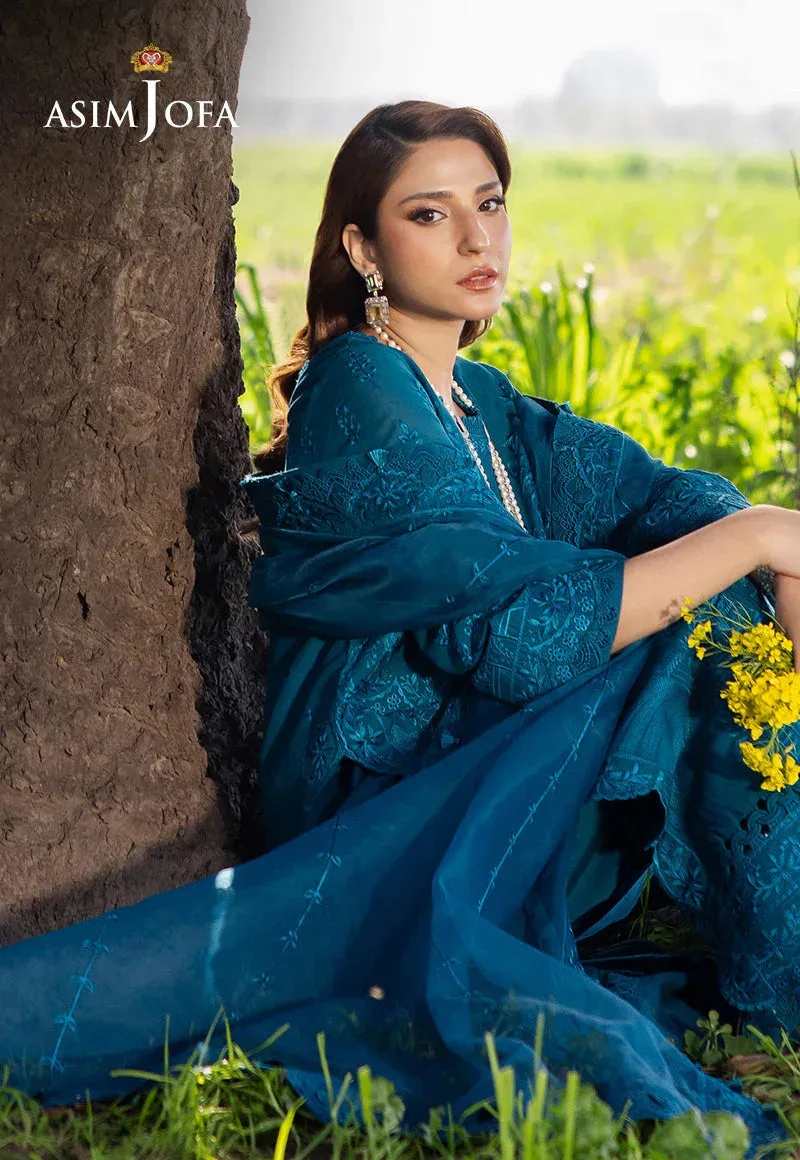 Asim Jofa Luxury Lawn 25 Blue Lawn – view 4 – Poshaq