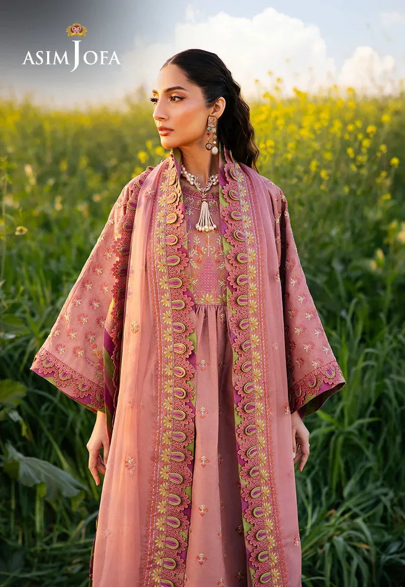Asim Jofa Luxury Lawn 25 Orange Chiffon – view 4 – Poshaq