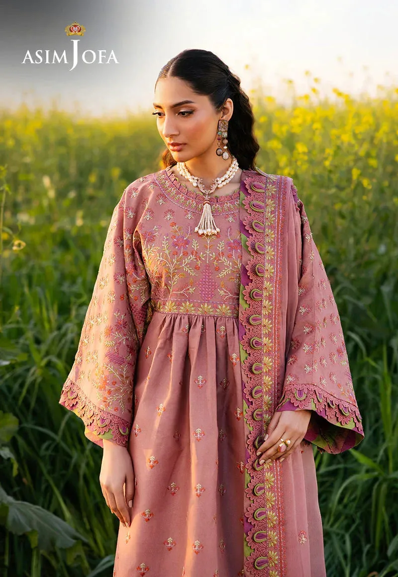 Asim Jofa Luxury Lawn 25 Orange Chiffon – view 5 – Poshaq