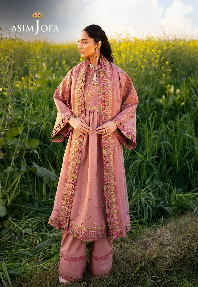 Asim Jofa Luxury Lawn 25 Orange Chiffon – view 6 – Poshaq