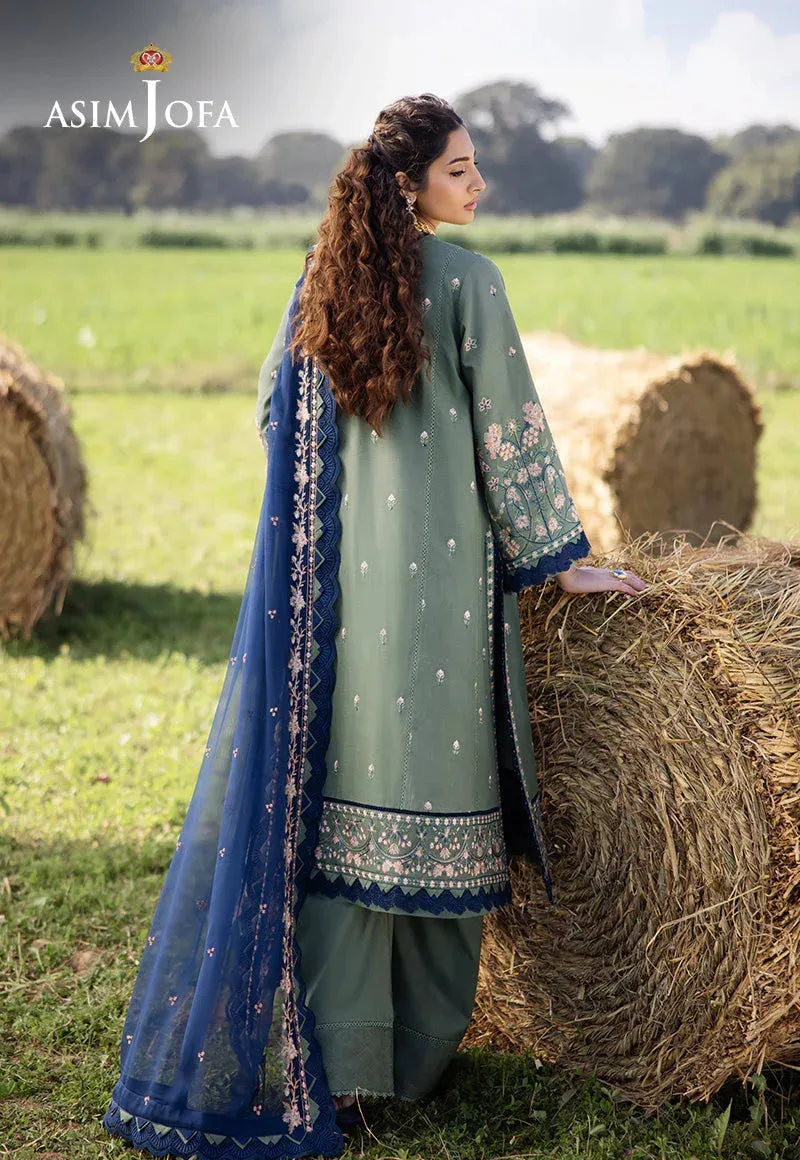 Asim Jofa Luxury Lawn 25 Green Lawn – view 2 – Poshaq