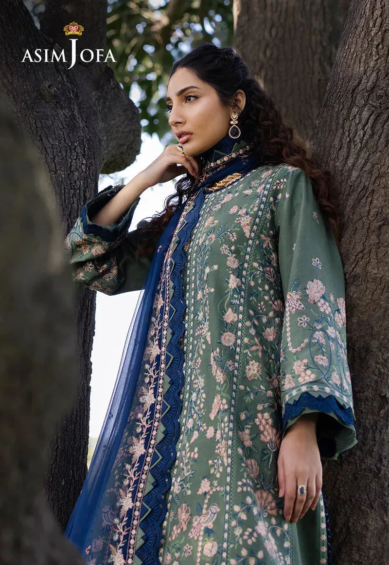 Asim Jofa Luxury Lawn 25 Green Lawn – view 3 – Poshaq