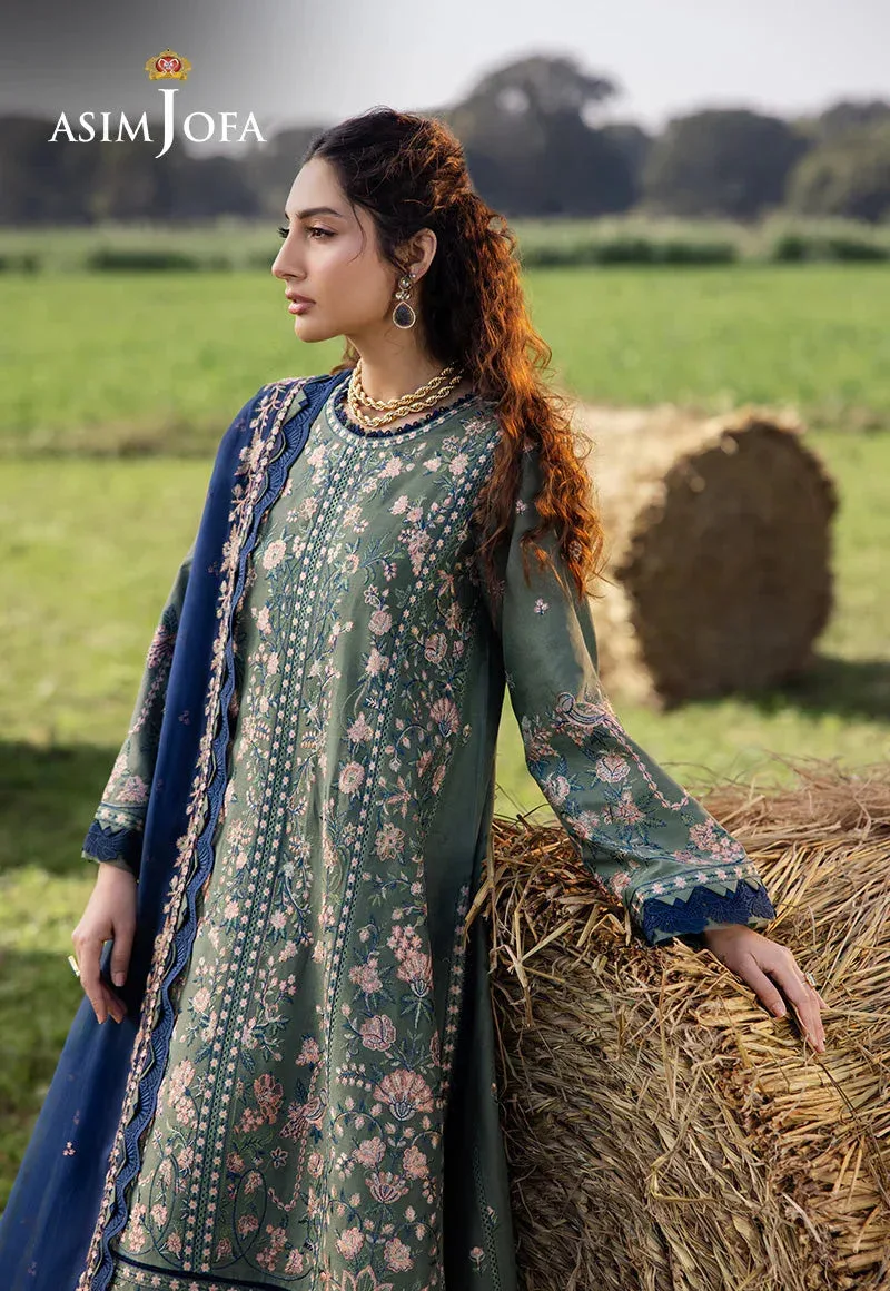 Asim Jofa Luxury Lawn 25 Green Lawn – view 4 – Poshaq