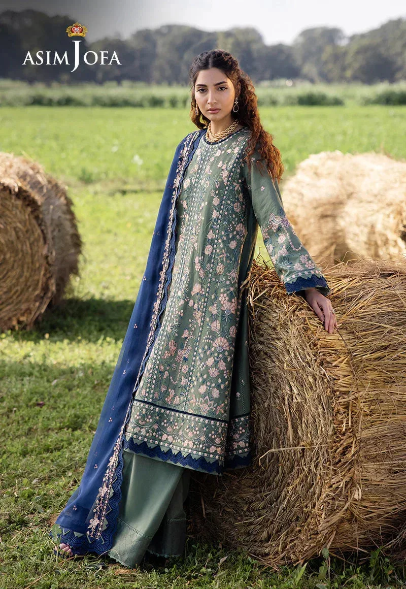 Asim Jofa Luxury Lawn 25 Green Lawn – view 5 – Poshaq