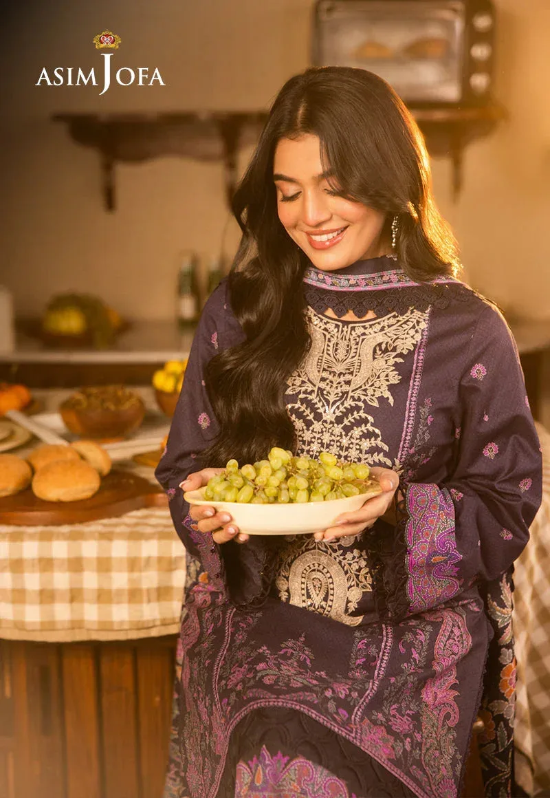 Asim Jofa Prints Drop 2 Dark Purple Chiffon – view 5 – Poshaq