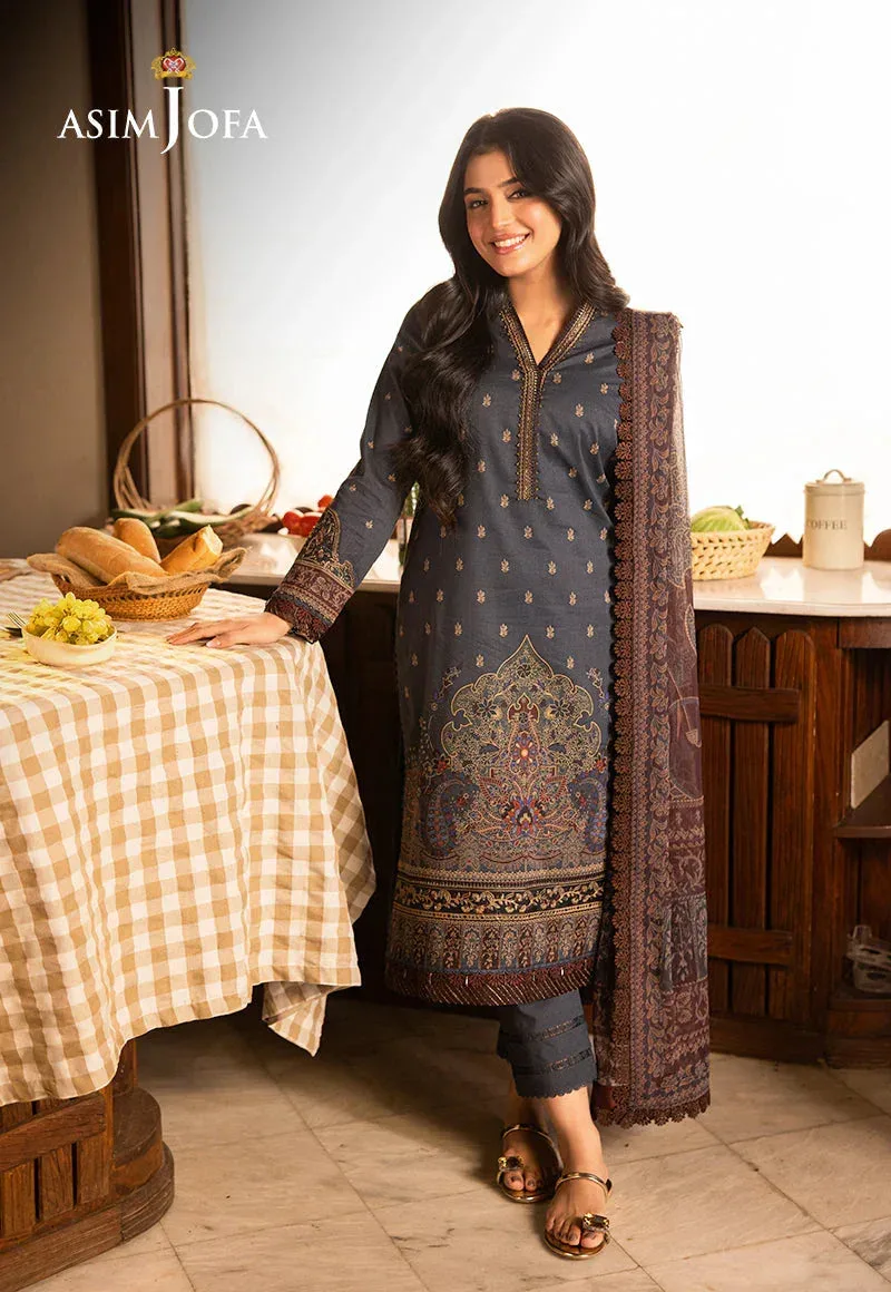 Asim Jofa Prints Drop 2 Black Chiffon – view 1 – Poshaq