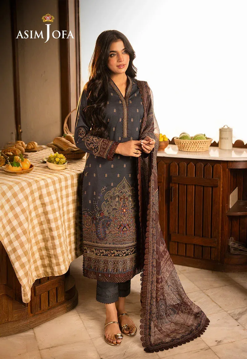 Asim Jofa Prints Drop 2 Black Chiffon – view 4 – Poshaq