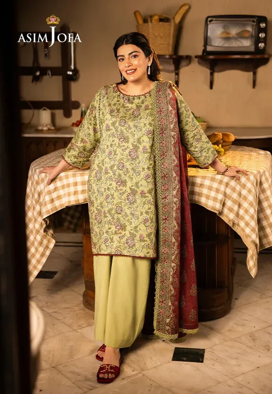 Asim Jofa Prints Drop 2 Pistachio Green Cambric – view 1 – Poshaq