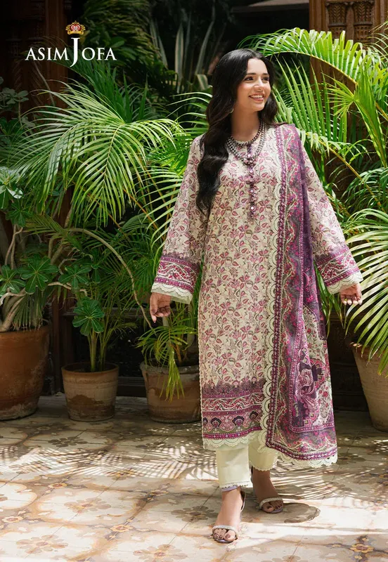 Asim Jofa Prints Drop 2 Tea Green Cambric – view 1 – Poshaq