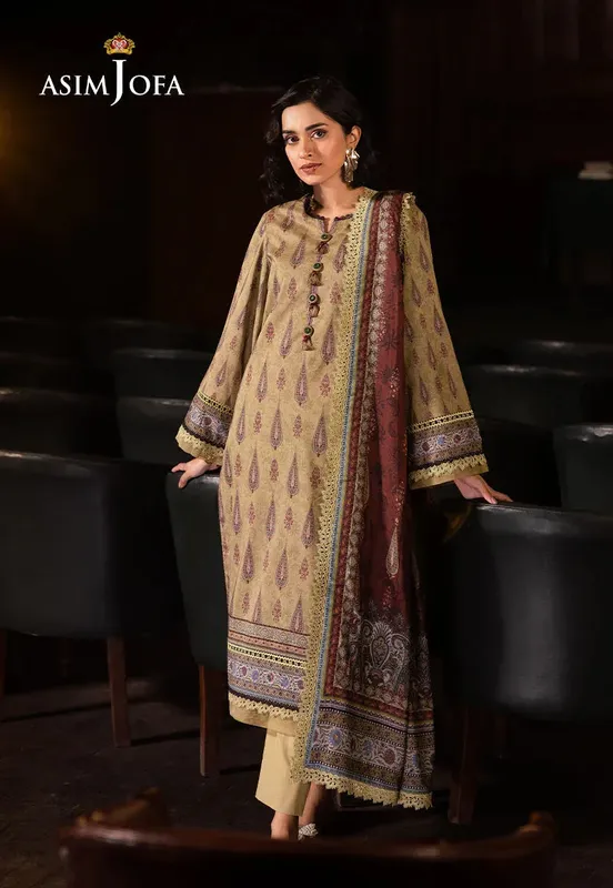 Asim Jofa Prints Drop 2 Mint Cambric – view 1 – Poshaq