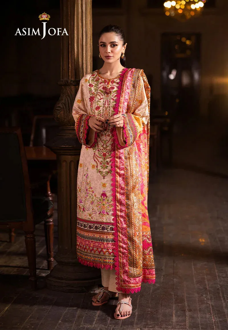 Asim Jofa Prints Drop 2 Ivory Silk – view 1 – Poshaq