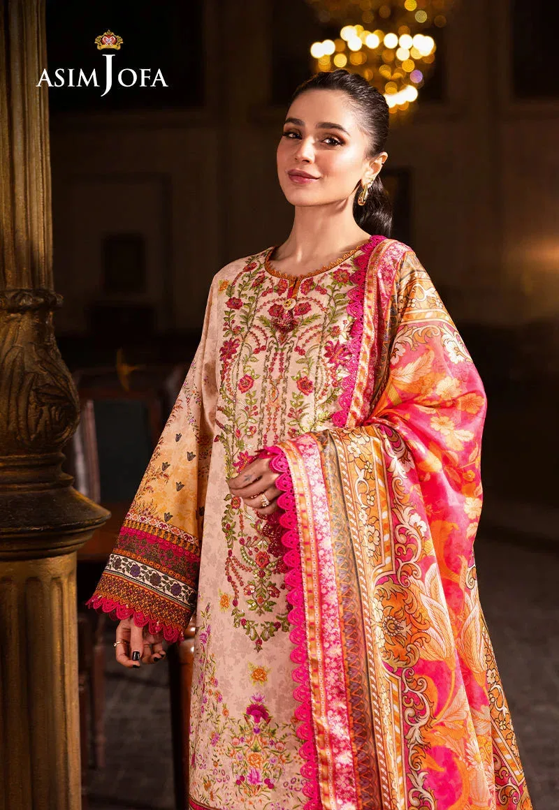 Asim Jofa Prints Drop 2 Ivory Silk – view 3 – Poshaq