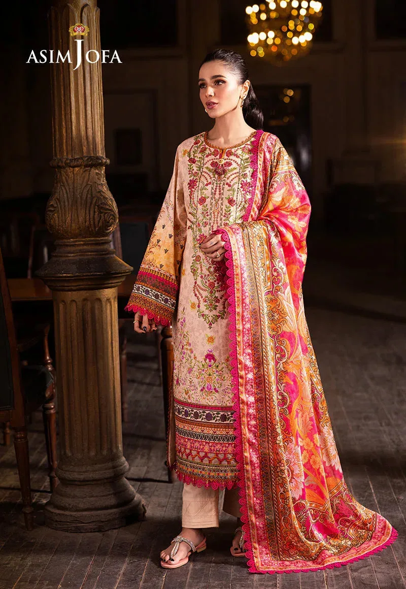 Asim Jofa Prints Drop 2 Ivory Silk – view 4 – Poshaq