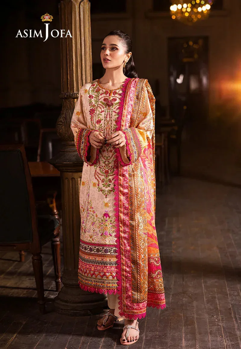 Asim Jofa Prints Drop 2 Ivory Silk – view 6 – Poshaq