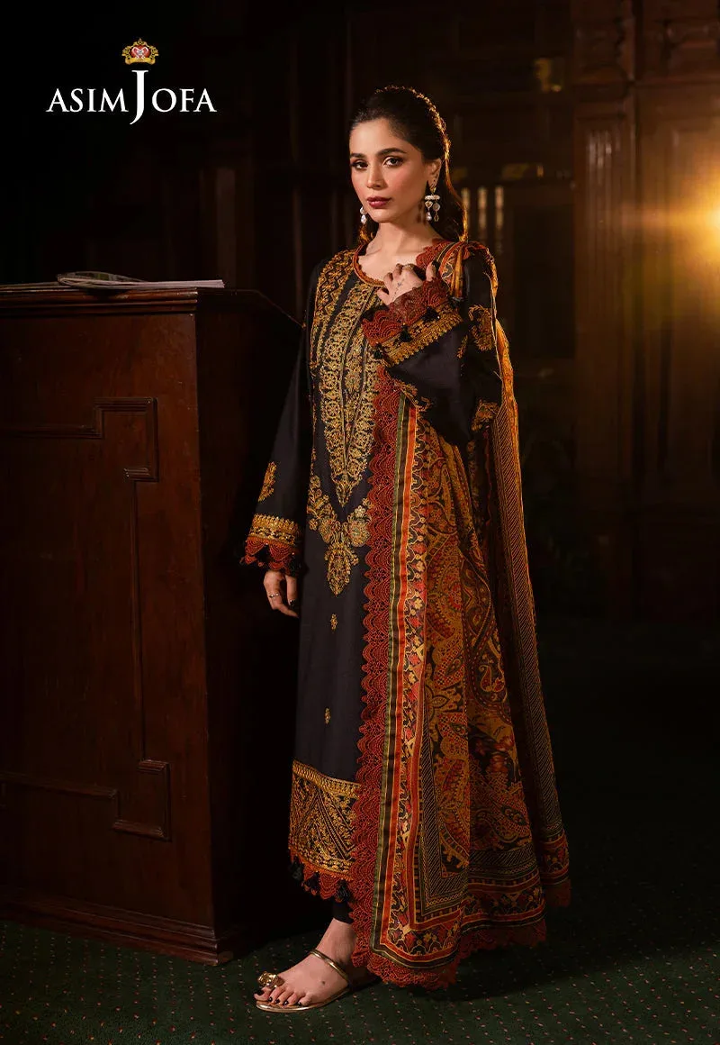 Asim Jofa Prints Drop 2 Black Silk – view 1 – Poshaq