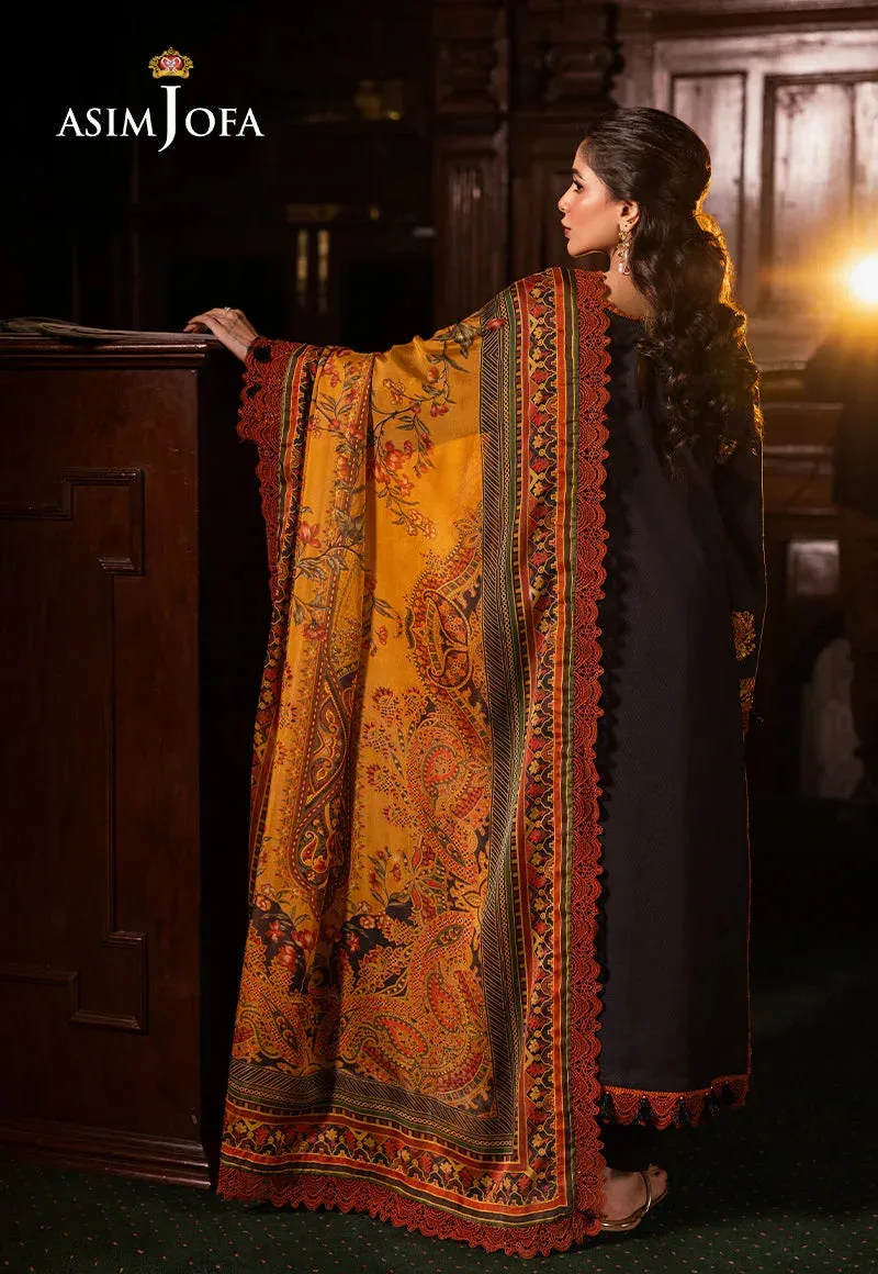 Asim Jofa Prints Drop 2 Black Silk – view 2 – Poshaq