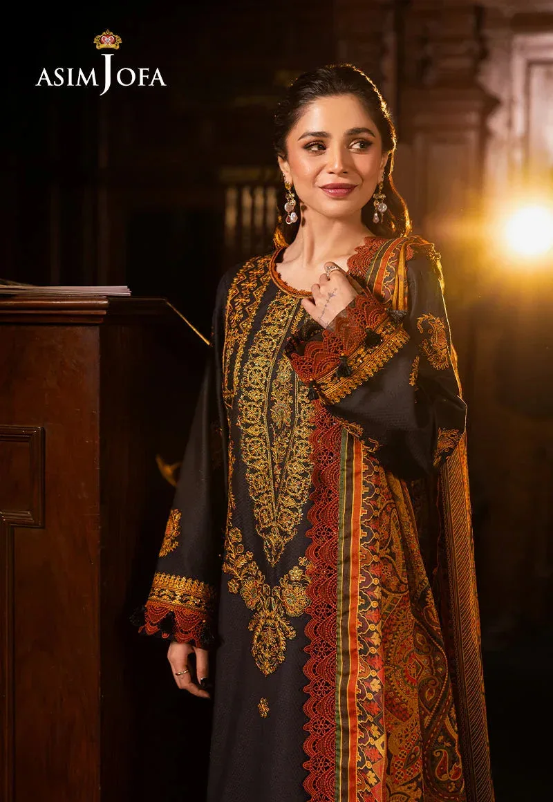 Asim Jofa Prints Drop 2 Black Silk – view 3 – Poshaq