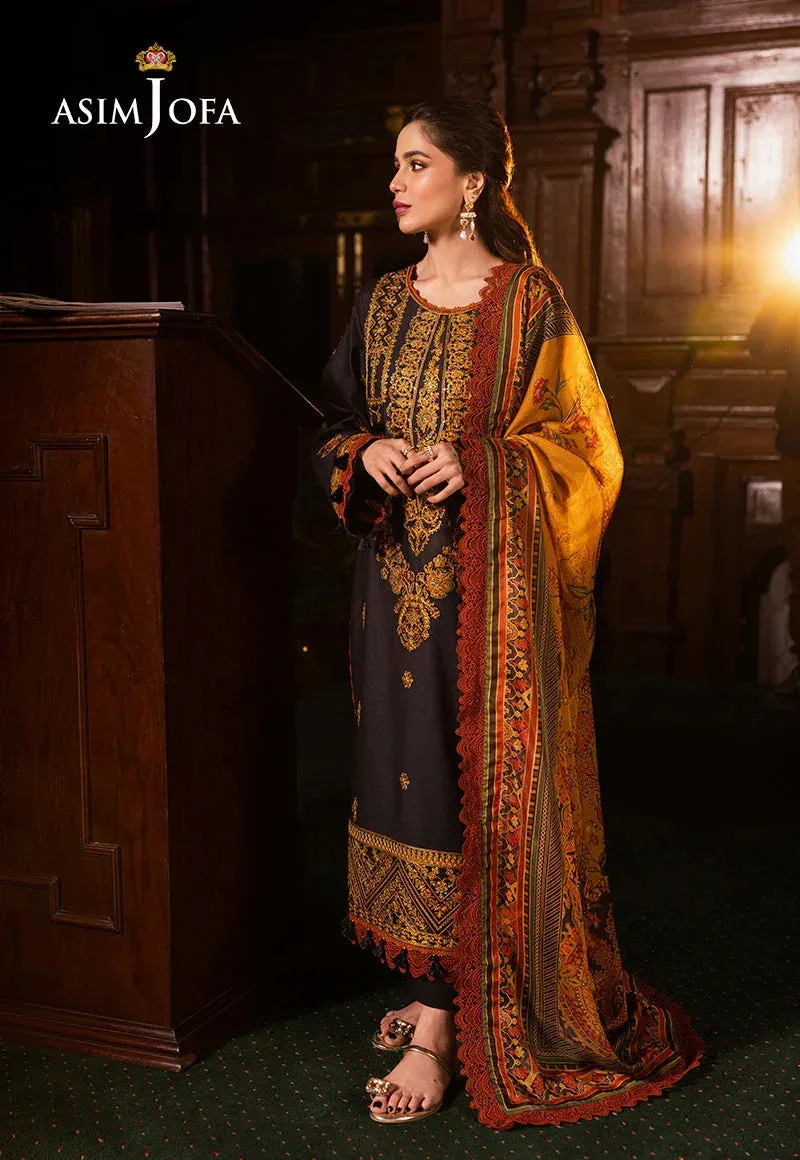 Asim Jofa Prints Drop 2 Black Silk – view 4 – Poshaq