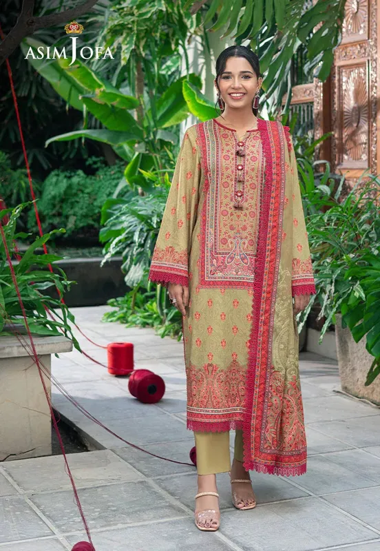 Asim Jofa Prints Drop 2 Mint Cambric – view 1 – Poshaq