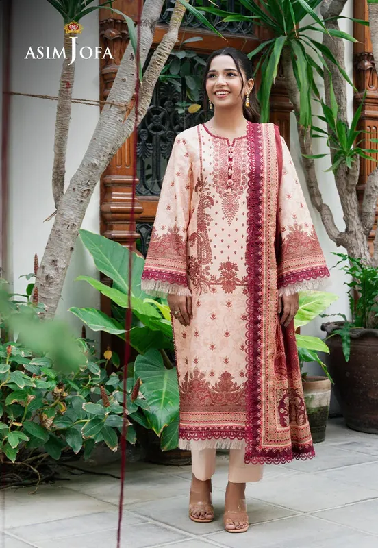 Asim Jofa Prints Drop 2 Ivory Cambric – view 1 – Poshaq