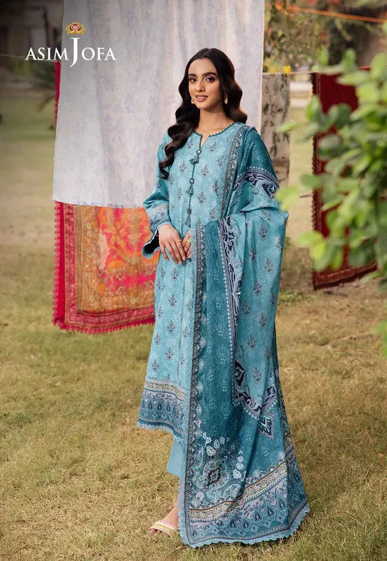 Asim Jofa Prints Drop 2 Sky Blue Cambric – view 1 – Poshaq
