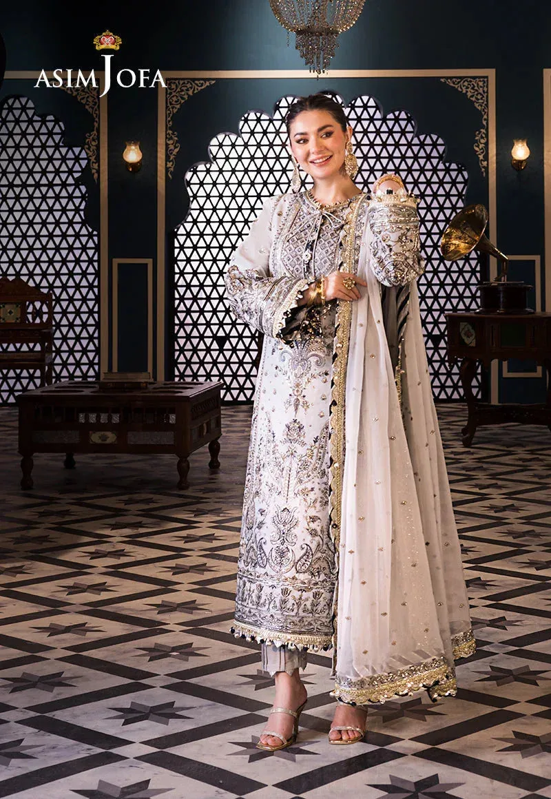 Asim Jofa Fasana e Ishq Eid Luxury Lawn Black Chiffon – view 1 – Poshaq