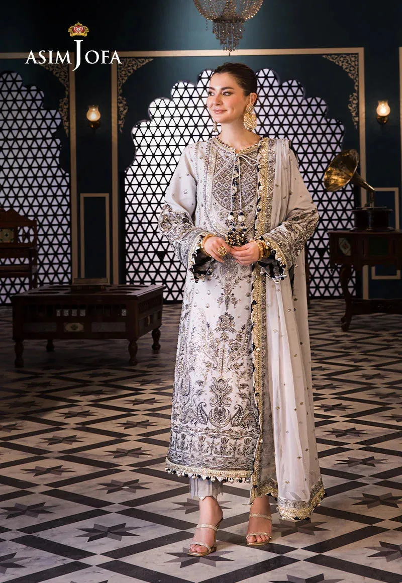 Asim Jofa Fasana e Ishq Eid Luxury Lawn Black Chiffon – view 3 – Poshaq