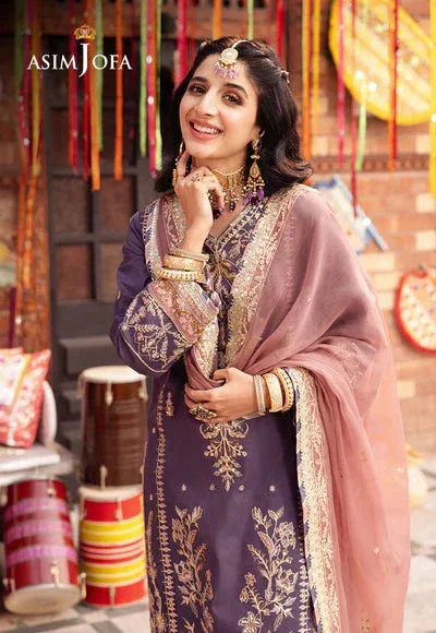 Asim Jofa Chamak Damak Festive 24 Purple Chiffon – view 3 – Poshaq