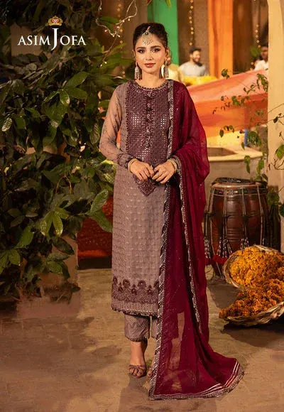 Asim Jofa Chamak Damak Festive 24 Black Chiffon – view 1 – Poshaq