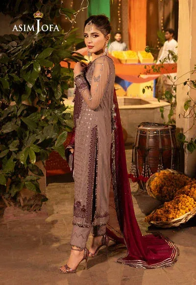 Asim Jofa Chamak Damak Festive 24 Black Chiffon – view 4 – Poshaq