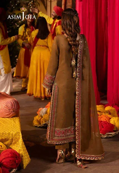 Asim Jofa Chamak Damak Festive 24 Gold Chiffon – view 2 – Poshaq