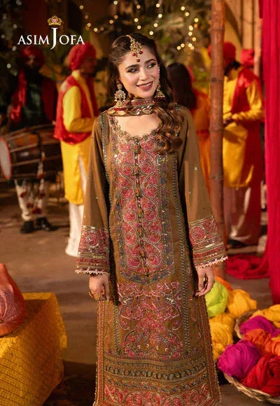 Asim Jofa Chamak Damak Festive 24 Gold Chiffon – view 3 – Poshaq