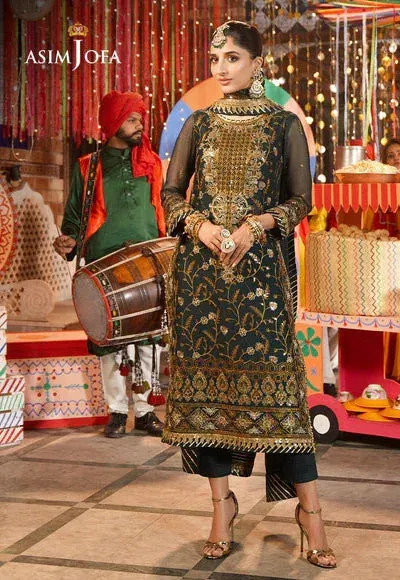 Asim Jofa Chamak Damak Festive 24 Green Chiffon – view 1 – Poshaq