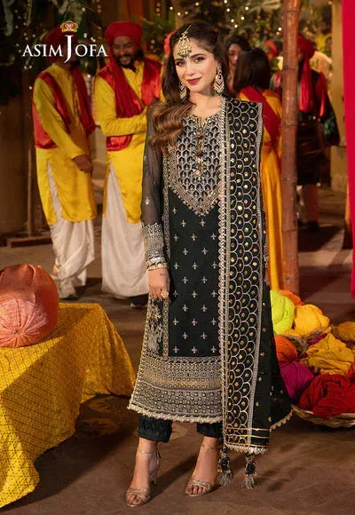 Asim Jofa Chamak Damak Festive 24 Green Chiffon – view 1 – Poshaq